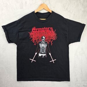 Sematary Shirt Mens XL Black Butcher House Tour Haunted Mound Cross Hip Hop Rap